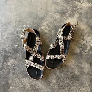 Madewell Piper Lugsole Sandals Cheetah/Leopard Print Women's US 8.5